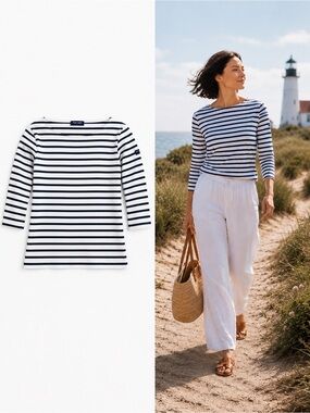 Saint James Galathee II Breton Stripe Top Sz Small French Sailor Made in France